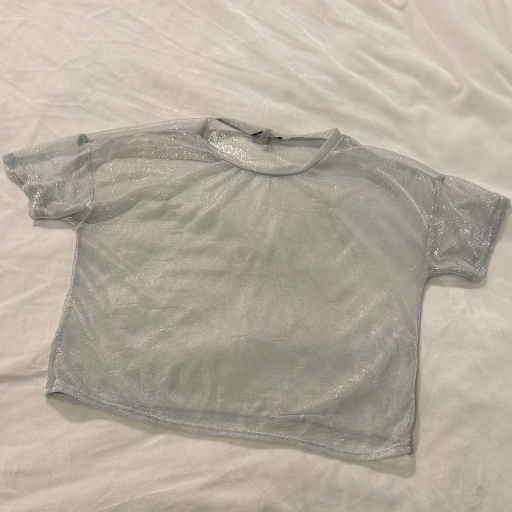 Iridescent Silver Women’s Top